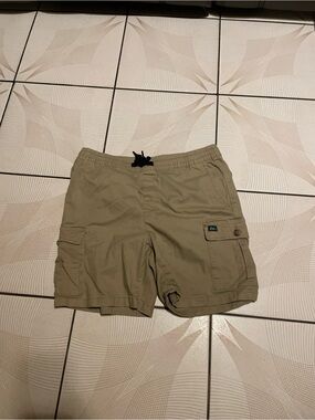 Men's Cargo Shorts in Khaki with Drawstring Waist